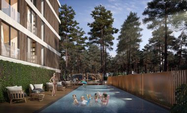 Monoambiente en venta al pozo en Pinamar, cerca de la playa con Parrilla y Gimnasio