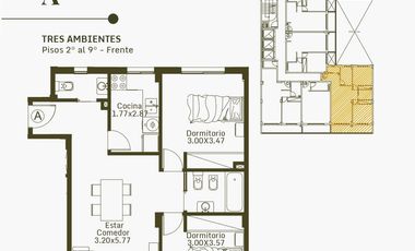 Departamento de tres ambiente en venta- Caseros
