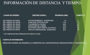 Predio Huehuetoca para industria, centro logístico o vivienda