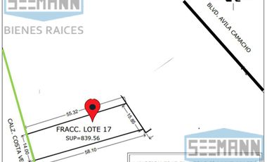 Terreno  en renta  en  Av. Costa Verde, Frente Av. Isabel la Catolica Boca de Rio, Veracruz.