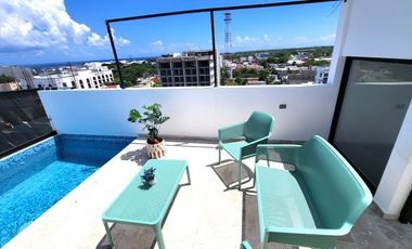 VENTA PENTHOUSE ALBERCA PRIVADA CENTRO PLAYA DEL CARMEN