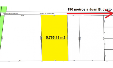 LOTE 5765 m2 A METROS DE AV Juan B Justo ZONA NORTE ciudad Cordoba