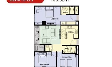 DEPARTAMENTO VENTA BARRIO VERGEL, 100 m2, CENTRO DE MONTERREY