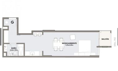Departamento mono en venta en  Nuñez