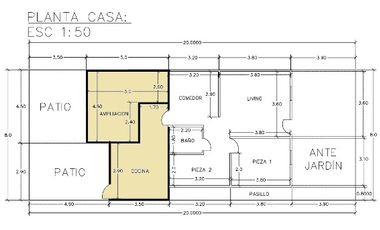 Amplio Terreno con casa /Estacionamiento/Pasaje B/ Quinta Normal