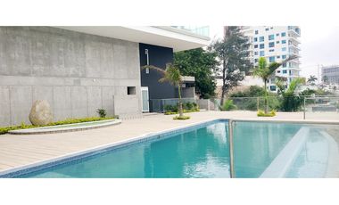 En venta departamento de lujo edificio Skorpios Manta Ecuador.
