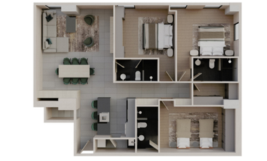 Departamento en venta en Valle Poniente en Santa Catarina