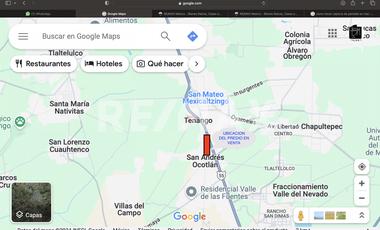 VENTA DE TERRENO SOBRE CARRETERA TOLUCA-TENANGO; CALIMAYA  - (3)