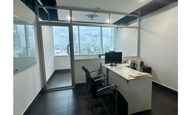 OFICINA AMOBLADA EN PUNTA PACIFICA 258m2 TORRE DE LAS AMERICAS YL