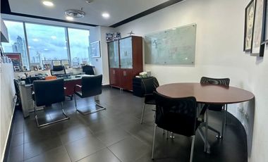 OFICINA AMOBLADA EN PUNTA PACIFICA 258m2 TORRE DE LAS AMERICAS YL