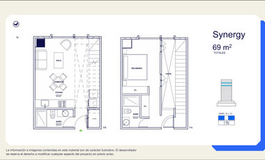 Departamento en venta Torre Aunna Modelo Sinergy