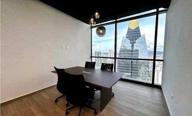OFICINA EN CALLE 50 TOWER BANK AMOBLADA 153M2 SERVICIOS INCLUIDOS