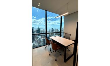 OFICINA EN CALLE 50 TOWER BANK  AMOBLADA 149M2 SERVICIOS INCLUIDOS