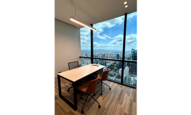 OFICINA EN CALLE 50 TOWER BANK  AMOBLADA 149M2 SERVICIOS INCLUIDOS