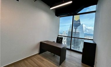 OFICINA EN CALLE 50 TOWER BANK AMOBLADA 153M2 SERVICIOS INCLUIDOS