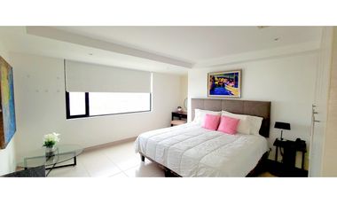 En venta departamento amoblado con vista al mar edf. Poseidón en Manta