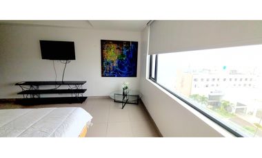 En venta departamento amoblado con vista al mar edf. Poseidón en Manta