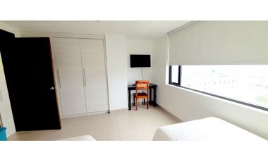 En venta departamento amoblado con vista al mar edf. Poseidón en Manta