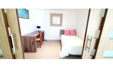 En venta departamento amoblado con vista al mar edf. Poseidón en Manta