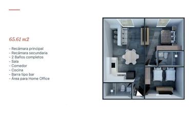 Departamento en venta en Centro en Apodaca