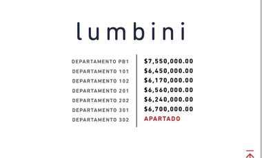 Deptos. Preventa Lumbini, Col. Narvarte Poniente, CDMX