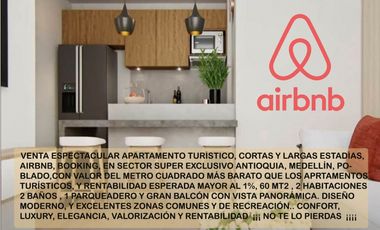 Venta apartamento Medellín poblado tesoro rentas cortas AIRBNB oportunidad valorización exclusivo  inversionista lujo luxury turístico rentable