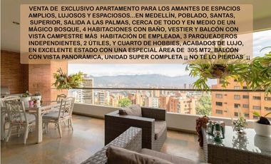 Venta apartamento lujo Medellín Poblado superior santas palmas luxury