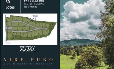 Venta lote parcelación antioquia retiro fizebad represa rebajado