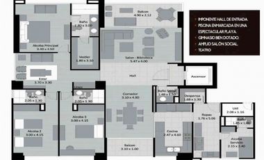 Venta Apartamento Medellín poblado lujo moderno luxury 192 mt2 vista