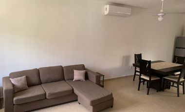 casa de 2 recámaras y 3 baños en renta en playa del carmen en real amalfi con seguridad 24hrs y casa club con gimnasio