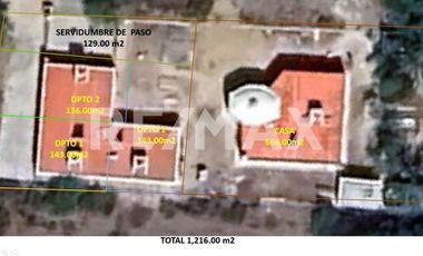 CASA Y 3 DEPARTAMENTOS EN PROPIEDAD DE 1,216 M2 EN GUANAJUATO