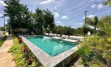 Terreno en venta con orientación Sur- Norte en privada Mirador, Komchén, Mérida.