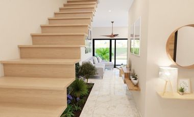 CASA EN PRE-VENTA DE TRES PLANTAS EN SENDEROS NORTE MAYAKOBA, PLAYA DEL CARMEN.