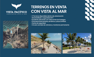 AYANGUE SANTA ELENA VISTA PACIFICA 3 TERRENOS EN VENTA