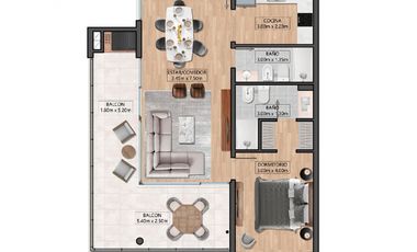 DEPARTAMENTO EN VENTA   - 2 AMBIENTES MAR DE LAS PAMPAS