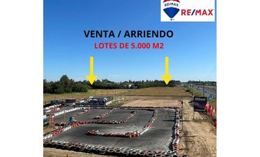 ARRIENDO LOTES DE 5.000 M2-3 UF X M2 CRUCE UNIHUE.