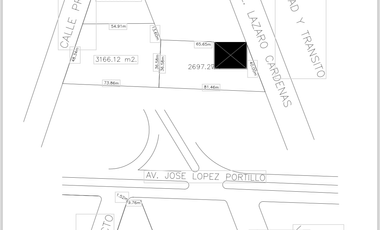 Terreno en venta en Campeche Av López Portillo