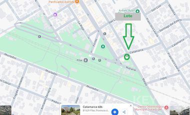 Terreno Lote para desarrollo UR1 en  Pilar Centro zona plaza y estación