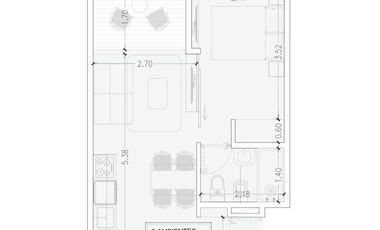 Departamento dos ambientes a la venta en el centro de Avellaneda