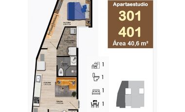 Apartaestudio en venta, Marinilla