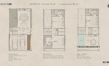 Townhouses de lujo de 3 Recamaras en Temozón Norte. 