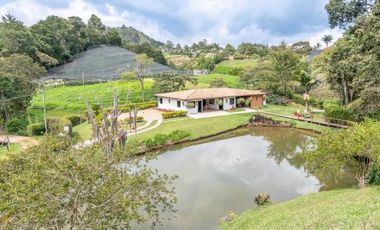 Arriendo casa campestre amoblada en La Ceja con lago