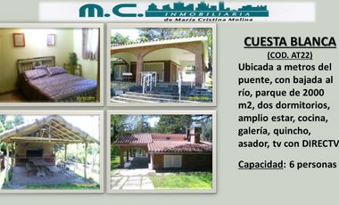 Casa en alquiler en Punilla, Cuesta Blanca