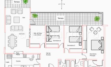 Venta Departamento 4 dormitorios Las Condes Rotonda Atenas