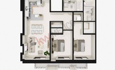 Depa ejecutivo con Jardines y alberca. Juárez Chihuahua.