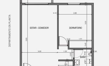 Venta departamento 2 ambientes en Ciudadela