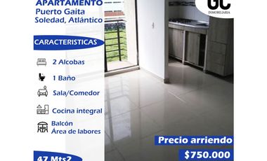 Se arrienda apartamento - Puerto Gaita, Soledad