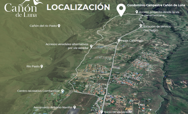 PARCELA EN VENTA EN CONDOMINIO CANOÑ DE LUNA, CHACHAGÜ, NARIÑO