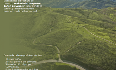 PARCELA EN VENTA EN CONDOMINIO CANOÑ DE LUNA, CHACHAGÜ, NARIÑO
