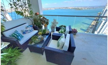 Apartamento Bocagrande sobre la bahia